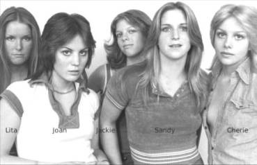 A publicity photo of the Runaways taken a couple months before I saw them in Massillon, OH.